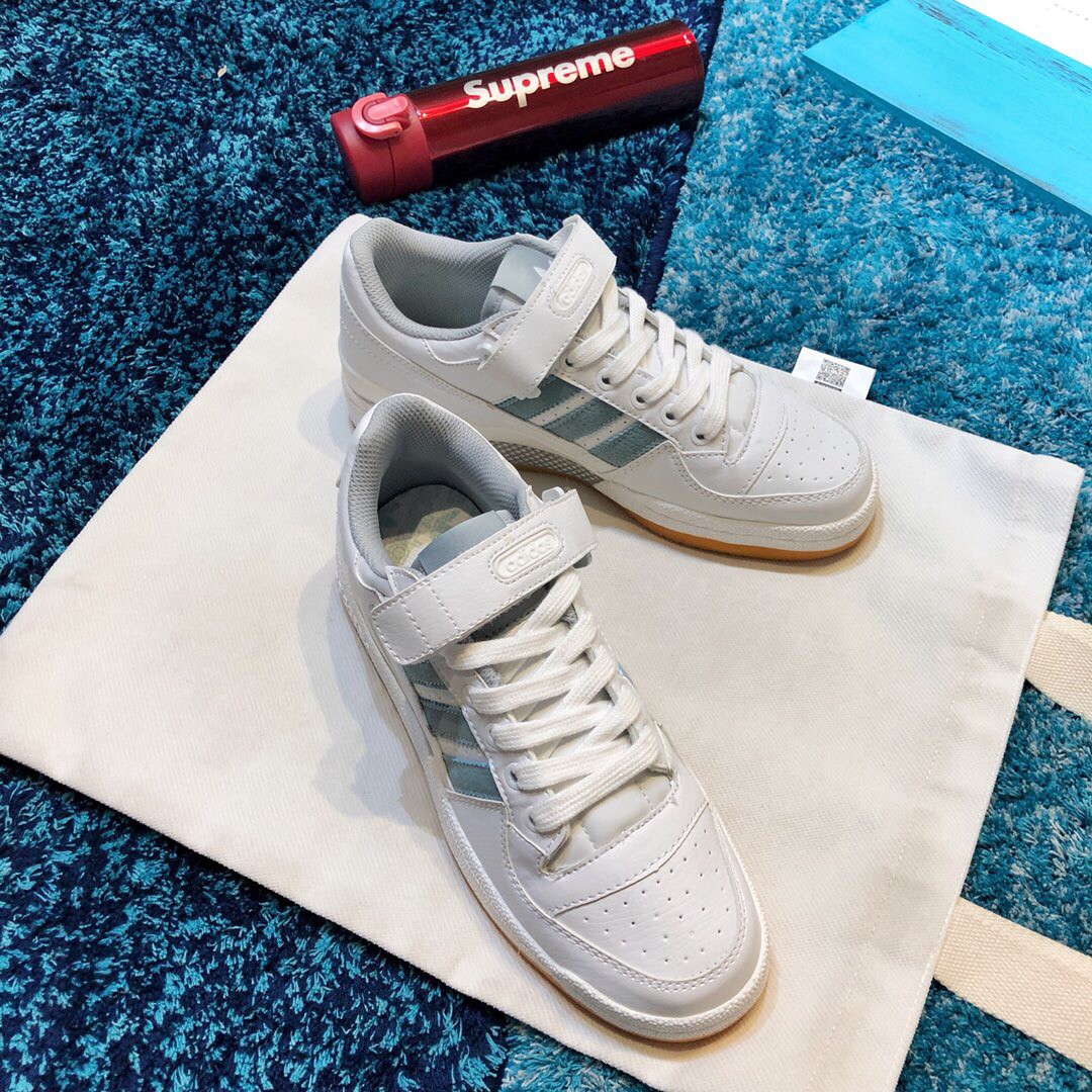 2019 New Adidas Forum Mid Men S Casual White Leather Shoes Hook
