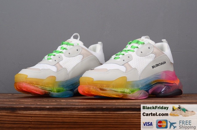 balenciaga shoes rainbow