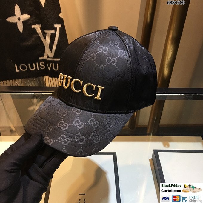 Black and gold gucci hat clearance