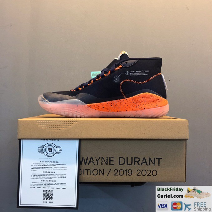 2019 New Nike Zoom Kd 12 Summer Basketball Shoes Black Orange