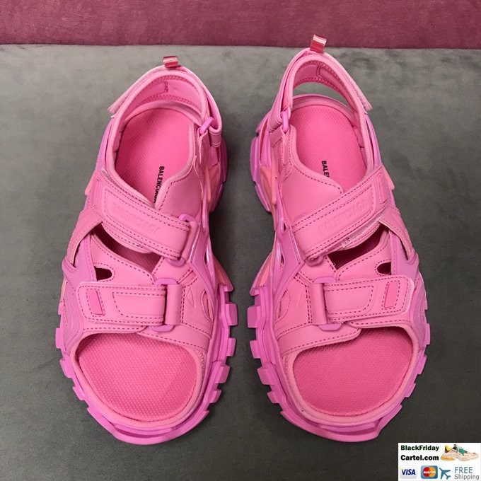 balenciaga track sandal pink