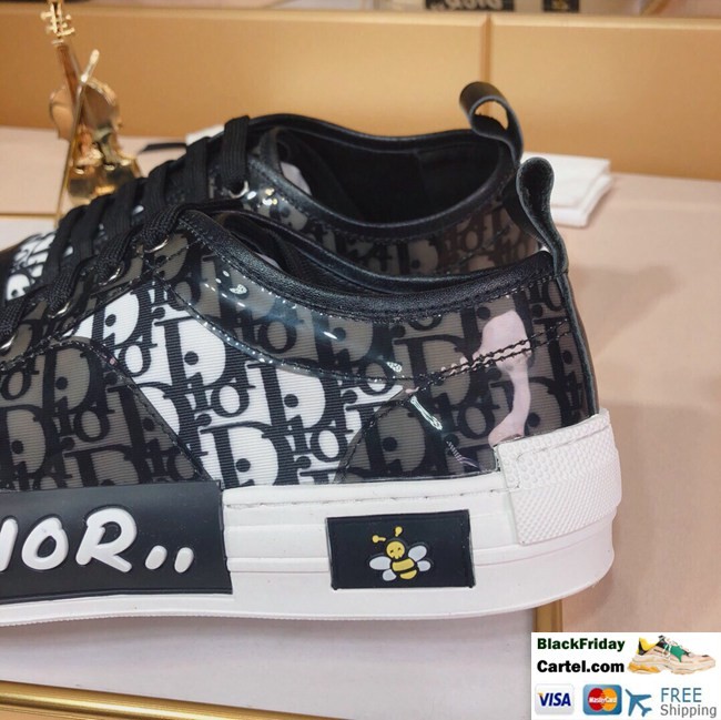 2019 New Dior 2019 Spring Milan Show New All Black Printed Mesh