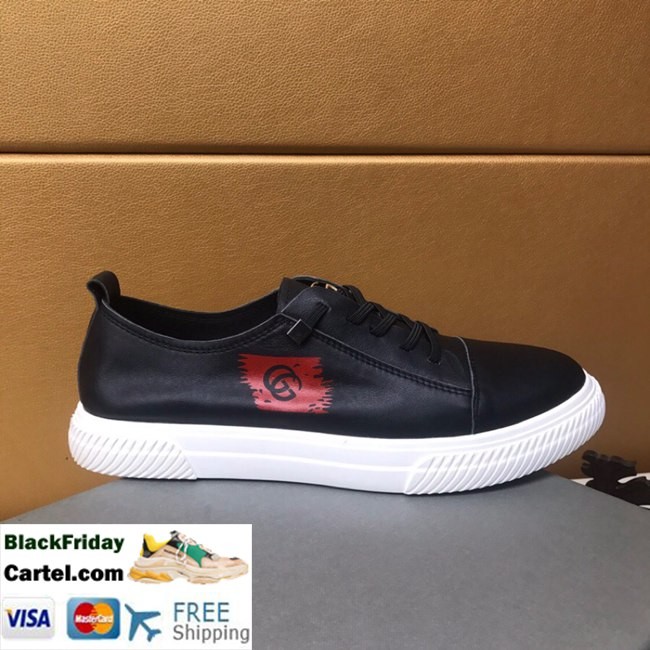 2019 New Gucci 2019 New Men S Black Leather Casual Shoes 1 1 Quality