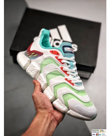 2020 Summer Adidas Climacool White & Green Running Shoes