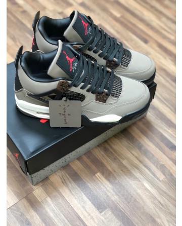 Air Jordan AJ 4 Basketball Shoes Low Sneakers Gray Upper