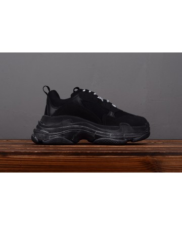 Balenciaga Triple S Vintage TPU Sports Shoes Black Running Shoes