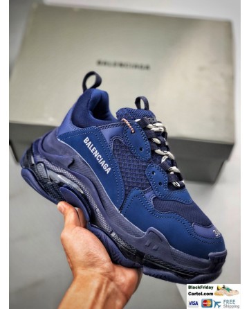 High Quality Balenciaga Triple S Sneakers Blue Online