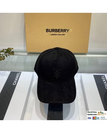 Hot Sale Burberry Black Velvet Baseball Hat Online