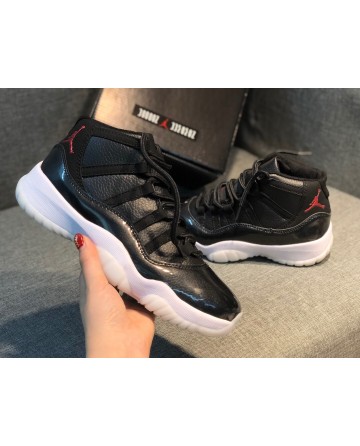 Air Jordan AJ 11 Black Sports Shoes With White Ground