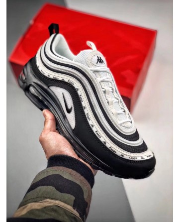 Nike Air Max 97  X Kappa Black & White Bullet Running Shoes