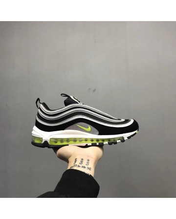 Nike Air Max 97 Ultra Black&White Bullet Running Shoe Green Air-cushion Sports Shoes
