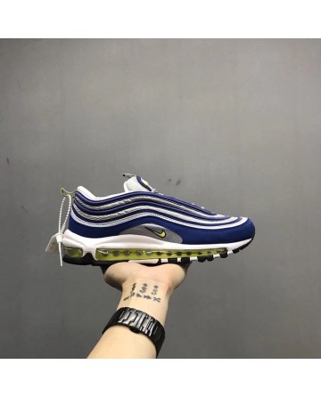 Nike Air Max 97 Bullet Blue Running Shoe Yellow Logo