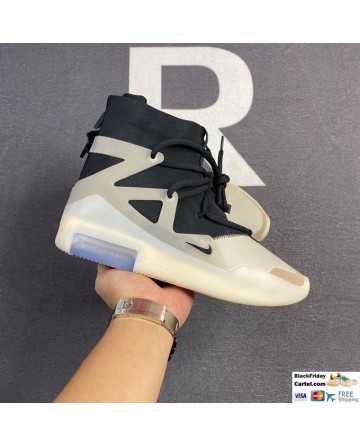 Men Nike Air Fear of God 1 White & Black Sneakers