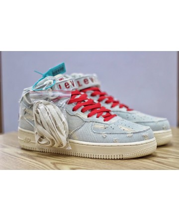 Nike Air Force 1 x Levi's 0069 White Denim Board shoes