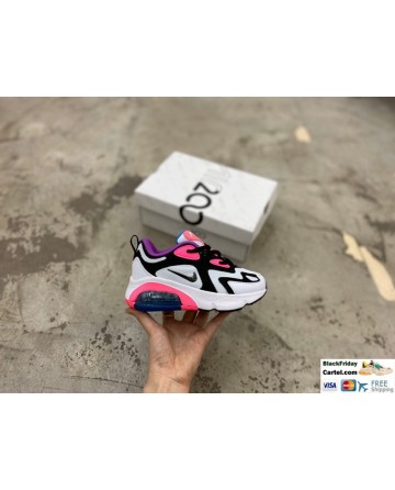 Nike Air Max 200 Childrens Trainers White & Black & Pink