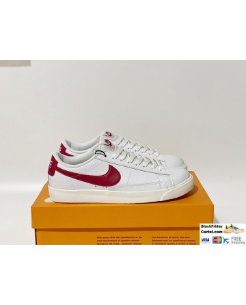 Nike Blazer Low LE Men's Shoes White & Red