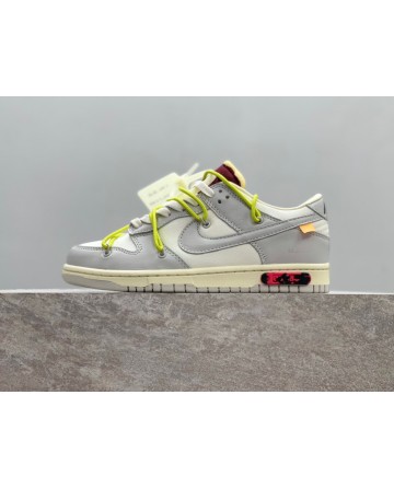 OFF-White x Futura x Nike SB Dunk LOW THE 50 Grey White Fashion Sneaker