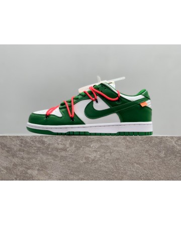 OFF-White x Futura x Nike SB Dunk Sports Shoes CT0856-100 Green/White/Red