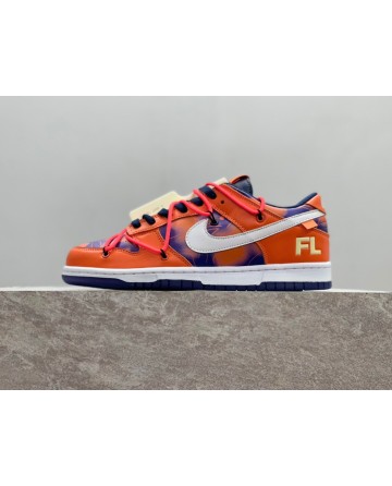 OFF-White x Futura x NK SB Dunk LOW Orange Sneaker