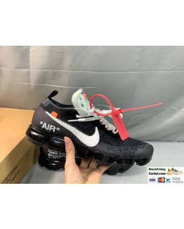 Off-White x Nike Air VaporMax Black & White Running Shoes