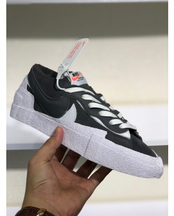 Sacai x Nike Blazer Low Black Casual Shoes Summer 2021