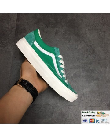 Vans Style 36 Dress Green Navy Suede Canvas Classic Sneakers