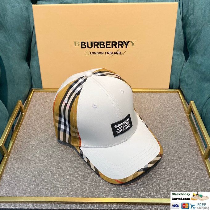 burberry hat white